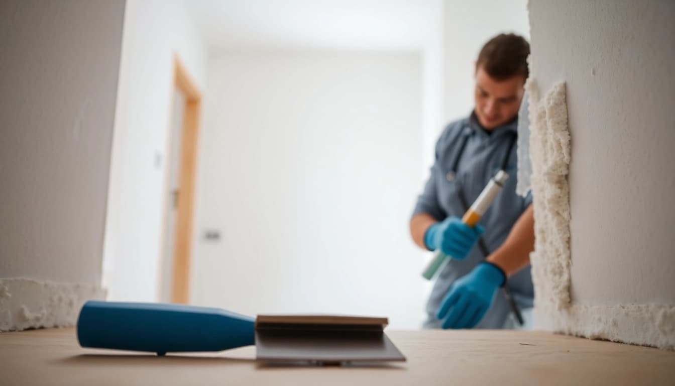 Effective spray foam removal Hampshire with a technician meticulously working in a clean space for insulation.