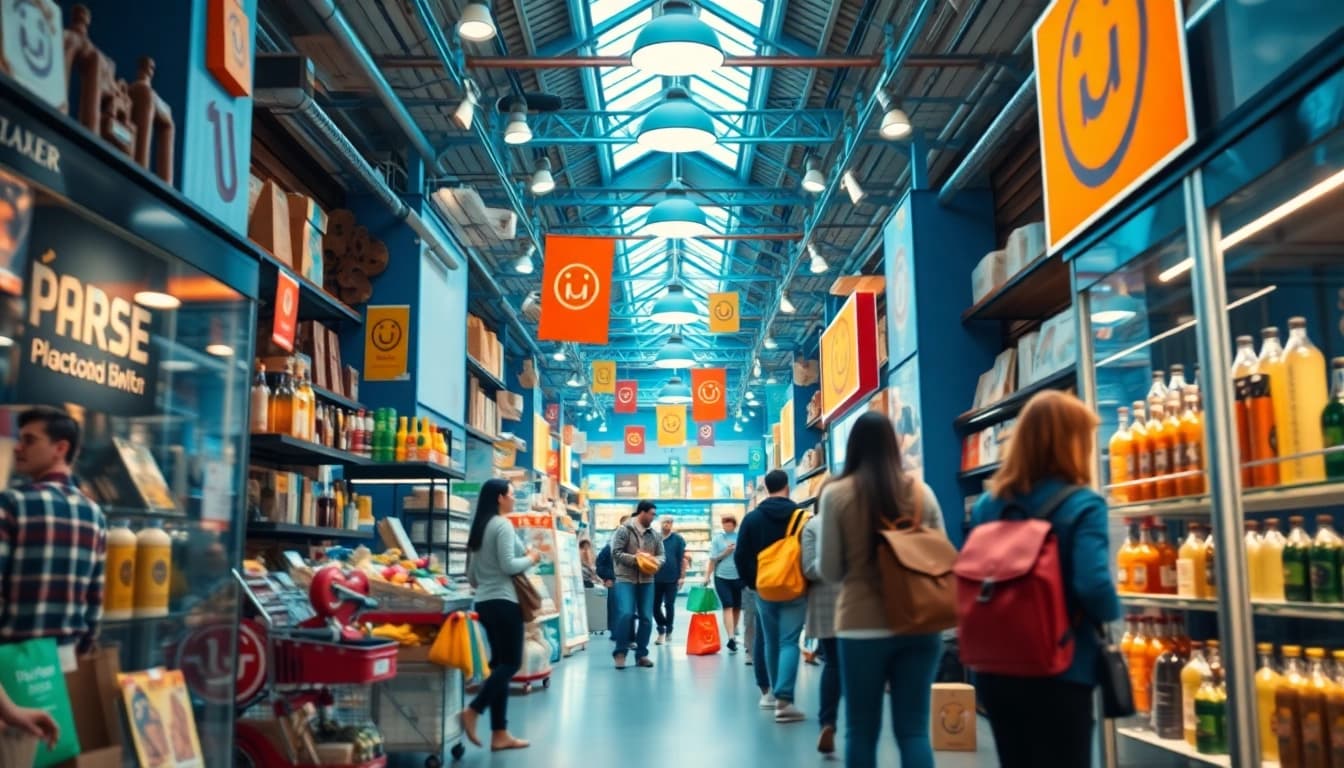 Showcase of Ultimateshop vc, featuring vibrant products that engage users in a digital marketplace experience.