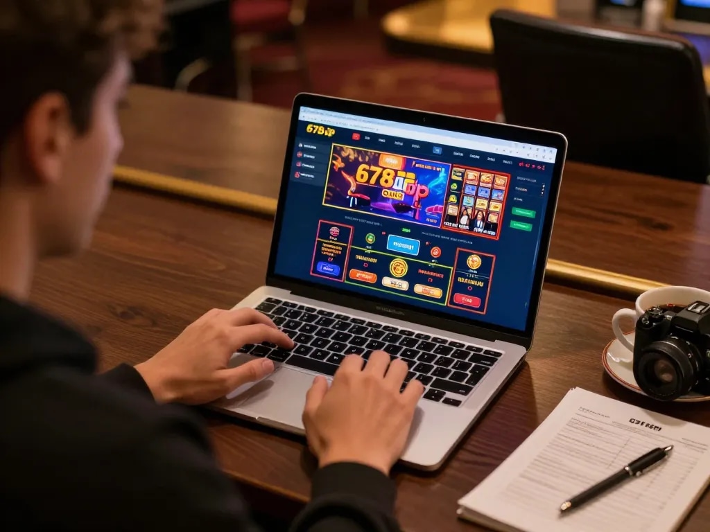Engaging online gaming session at 678vip with player interacting with live dealer interface