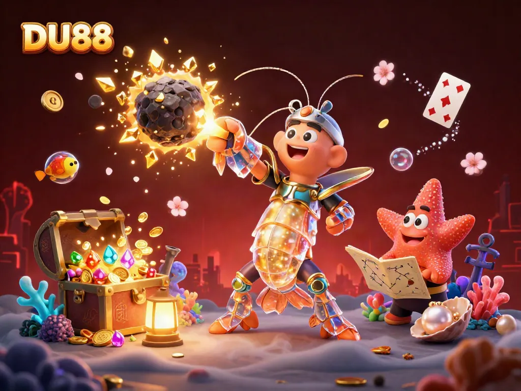 Join DU88 for an exciting gamble, where treasures burst from asteroids and riches abound!