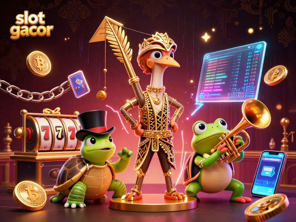 Experience thrilling slot gacor action with colorful characters and dynamic casino elements