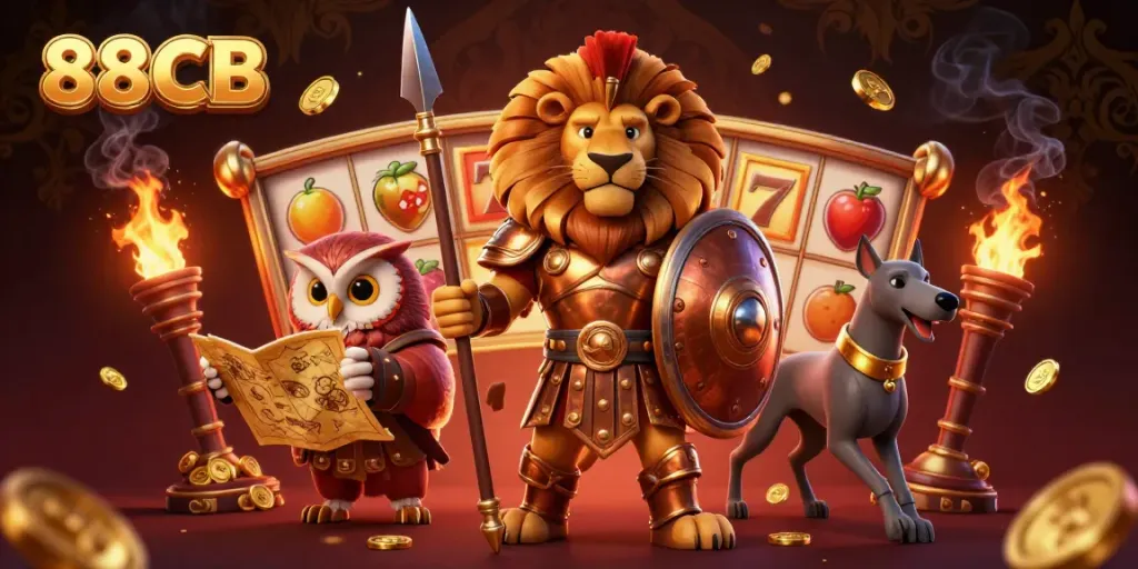 Engage with thrilling slots at 88CLB featuring vibrant animations and golden elements!
