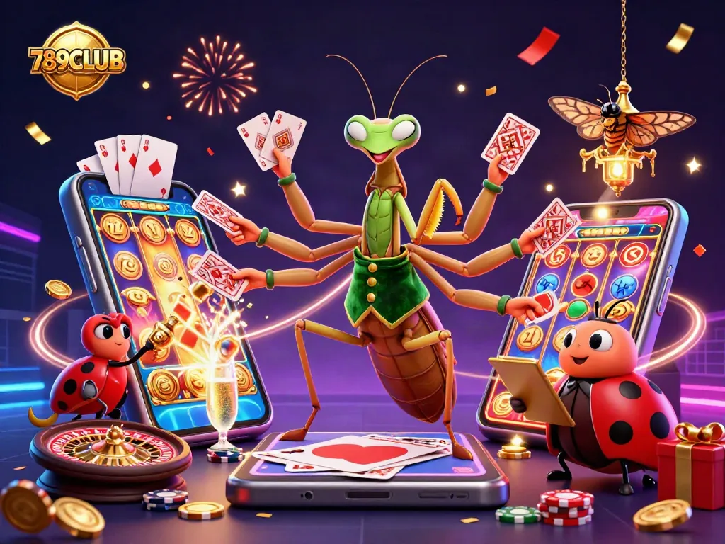 Experience high-energy gaming action at 789CLUB with vibrant slots, cards, and festive effects.
