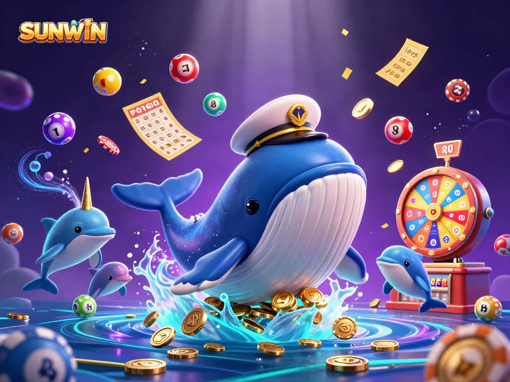 SUNWIN players enjoy vibrant slots and live casino action, surrounded by exciting gaming elements.
