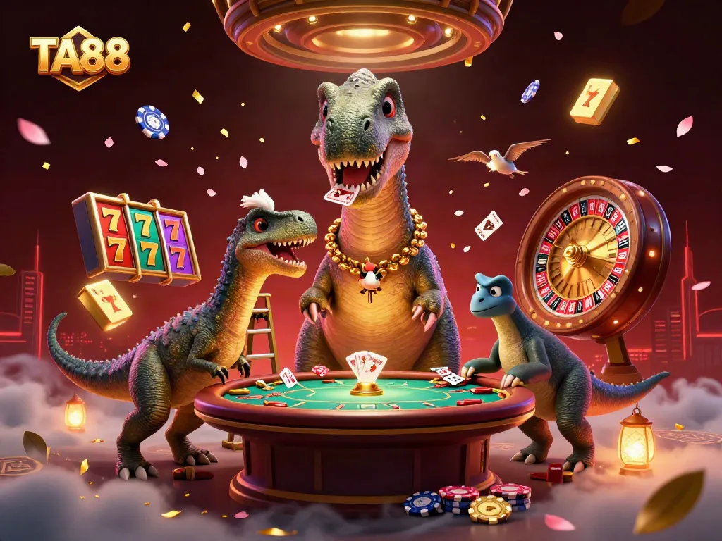 Experience thrilling gameplay at TA88 with an engaging casino scene featuring vibrant characters and elements.