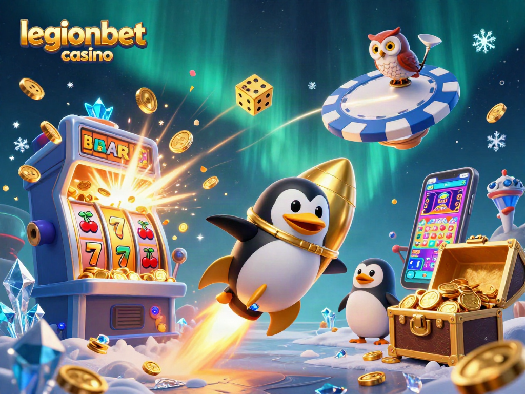 Experience thrilling games at legionbet casino with vibrant graphics depicting a dynamic casino adventure.