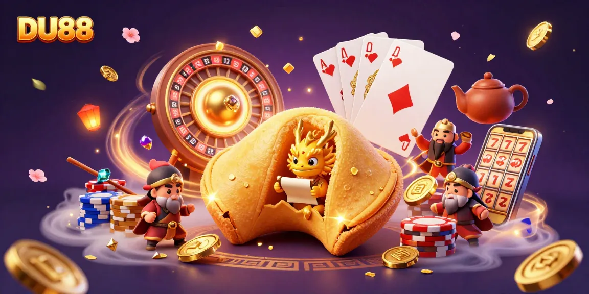 Play slots and win big on DU88 with golden coins and stunning casino elements.