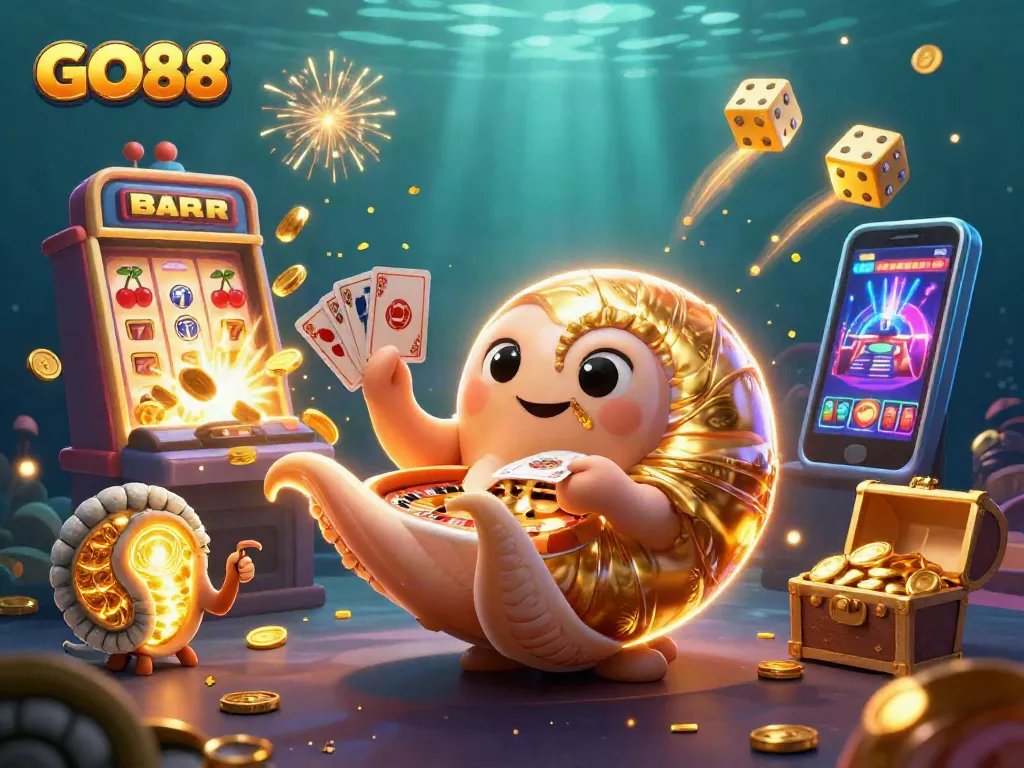 Experience the excitement of GO88 with vibrant slots and games in a captivating 3D scene.