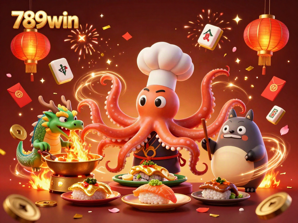 Experience thrilling gameplay at 789win with our vibrant casino illustration, showcasing unique characters.
