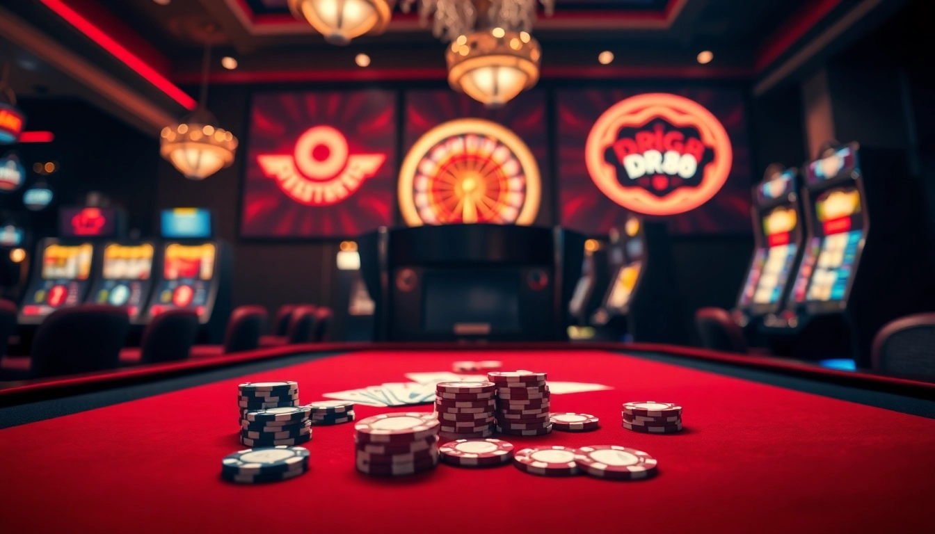 Exciting gaming experience at DR88 with poker chips and a roulette wheel in action.