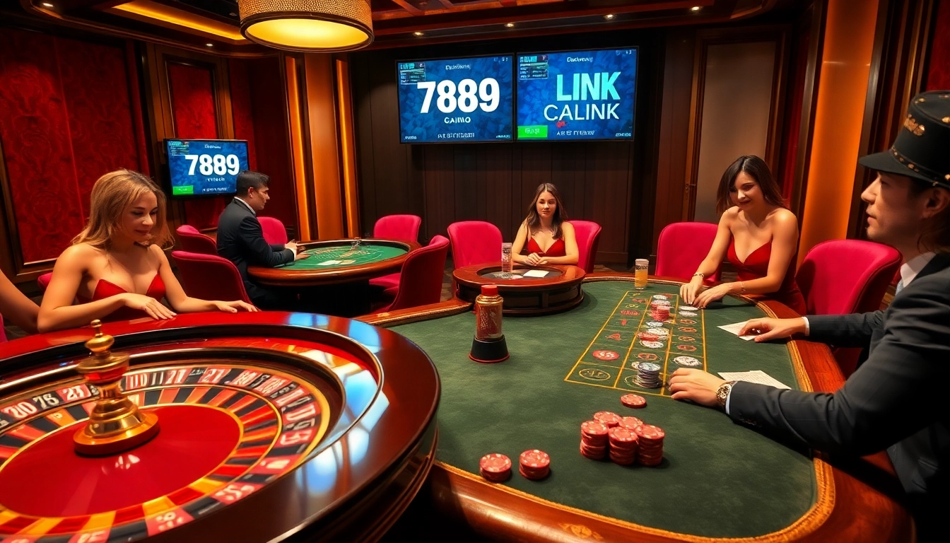 Engage with the thrilling atmosphere of the casino featuring the 789BET LINK for exciting online gambling action.