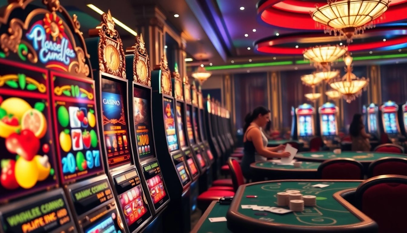 Experience Slot Online excitement with luxurious casino ambiance and engaging gaming machines.