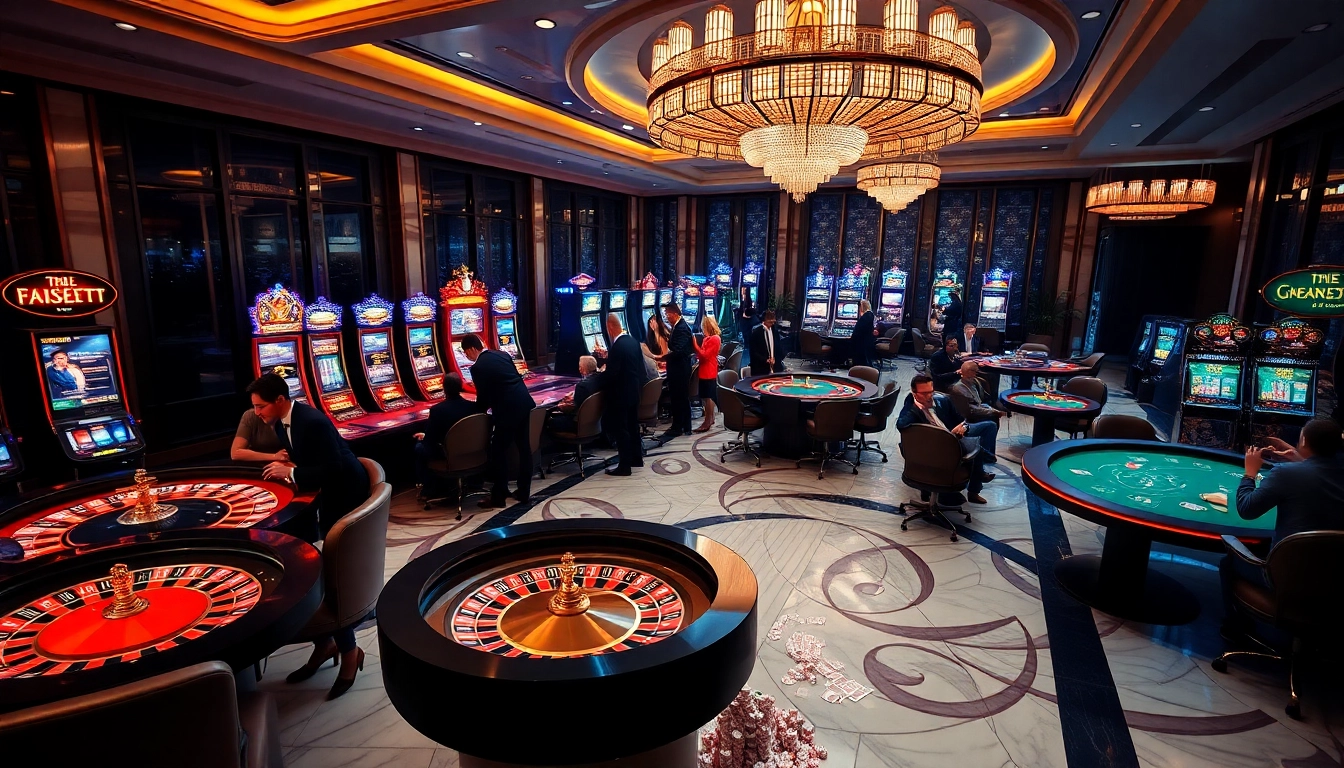 Experience thrilling gaming action at tha-bet.pro with vibrant roulette tables and excited players.