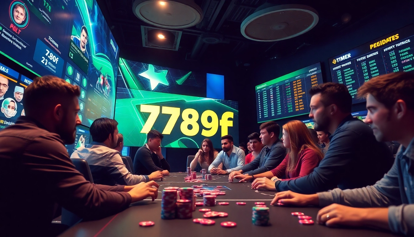 Engaging online gaming scene with players exploring 789f betting strategies, vibrant graphics, and interactive elements.