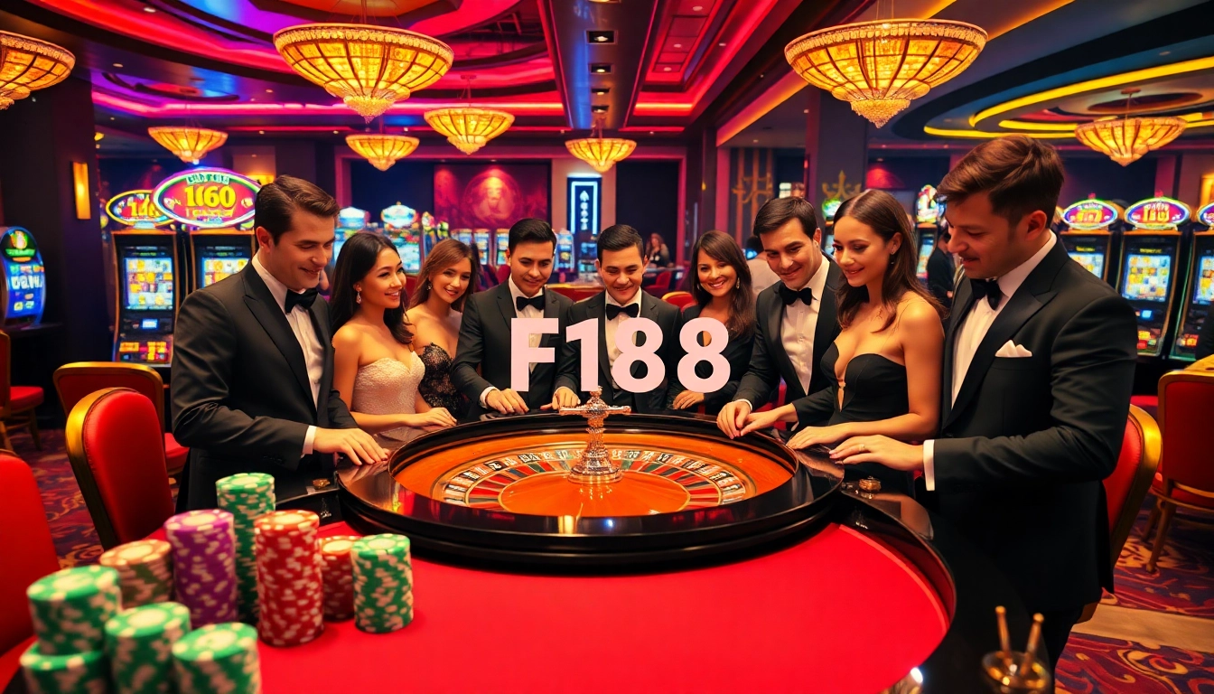 Experience the excitement at F168 casino with players enjoying vibrant games.