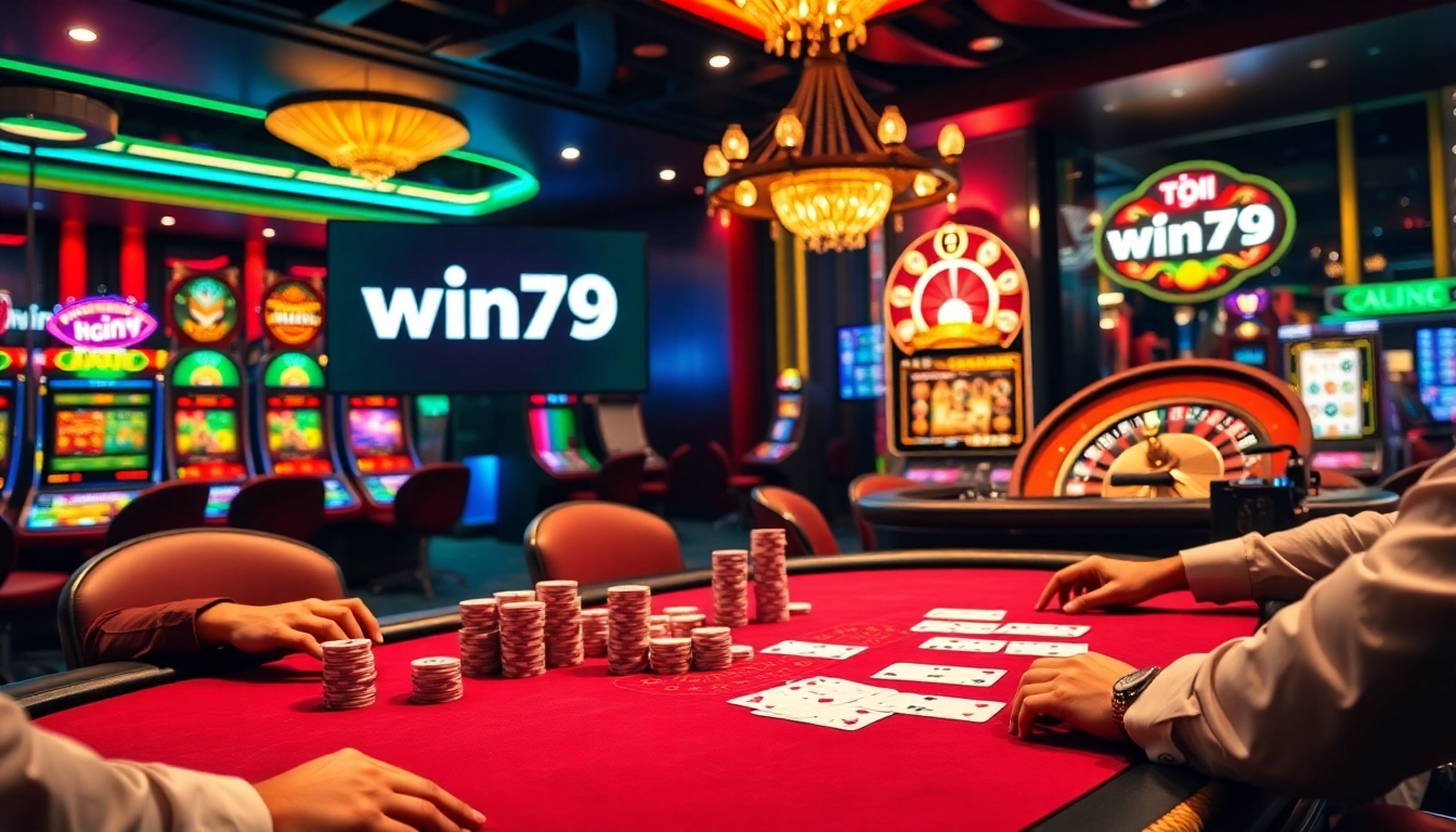 Experience the thrill of gaming as you tải win79 and enjoy vibrant casino action with immersive poker and slot scenes.