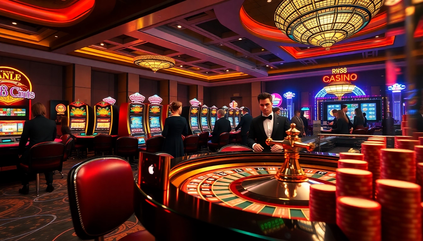 Engaging players enjoying a thrilling roulette experience at rr88 casino, highlighting excitement and professionalism.