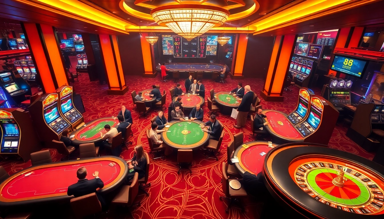 Players enjoying their bets at Jun88 Casino, showcasing excitement and high-stakes action.