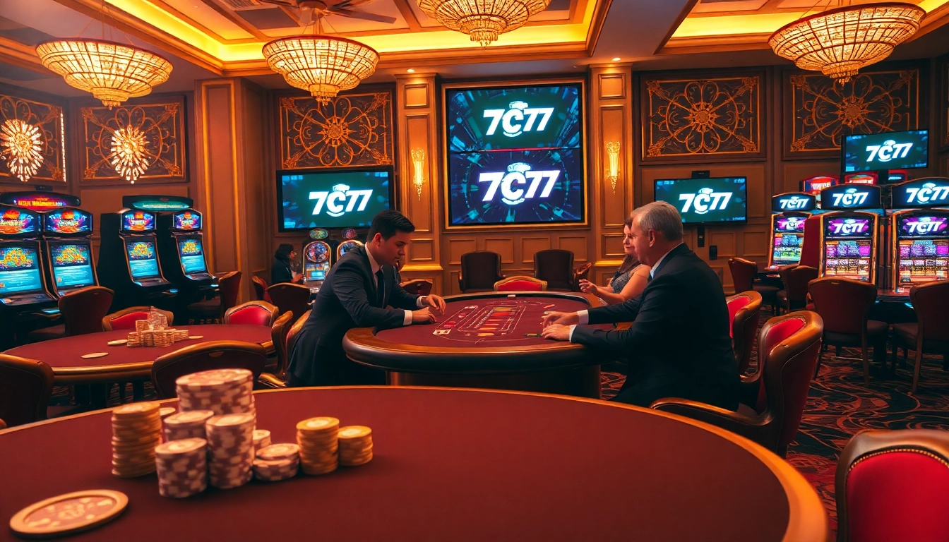 Experience thrilling gameplay at 7C77 casino with exciting tables and vibrant slots.