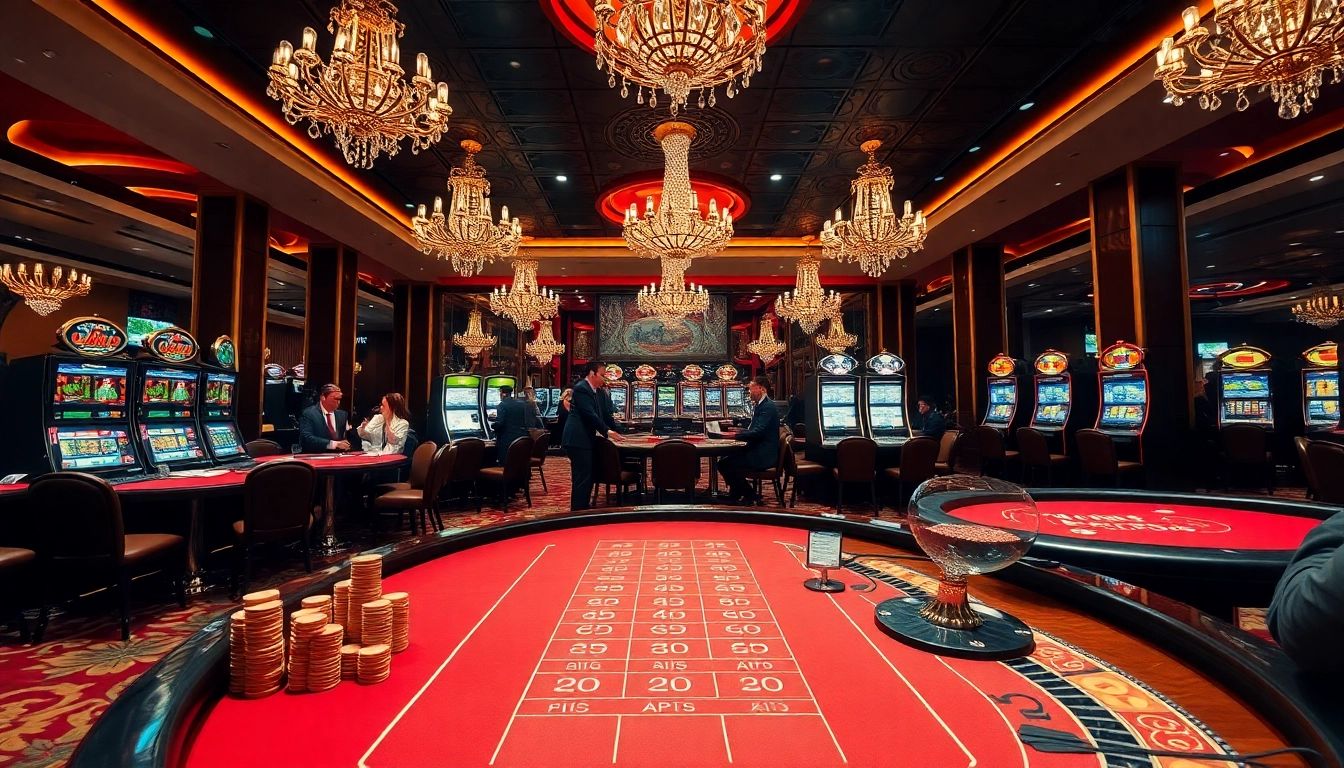 Gambling excitement at RR88 casino with poker chips and players engaging in games.