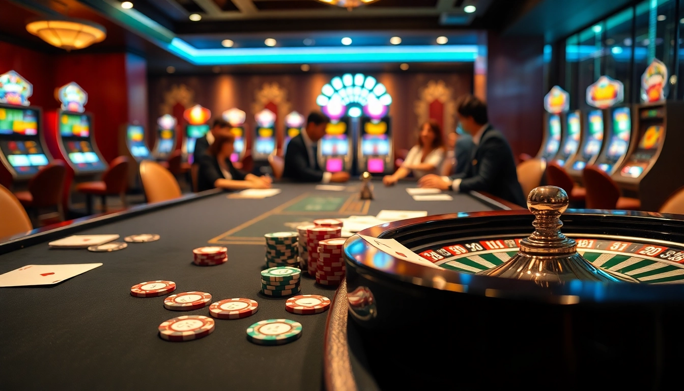 Engaging players analyze odds in a luxurious casino scene, emphasizing soi keo nha cai.