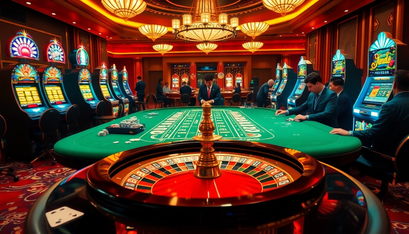 Experience the thrill of gambling at https://go8.cash/ with an exciting casino scene featuring poker, roulette, and slots.