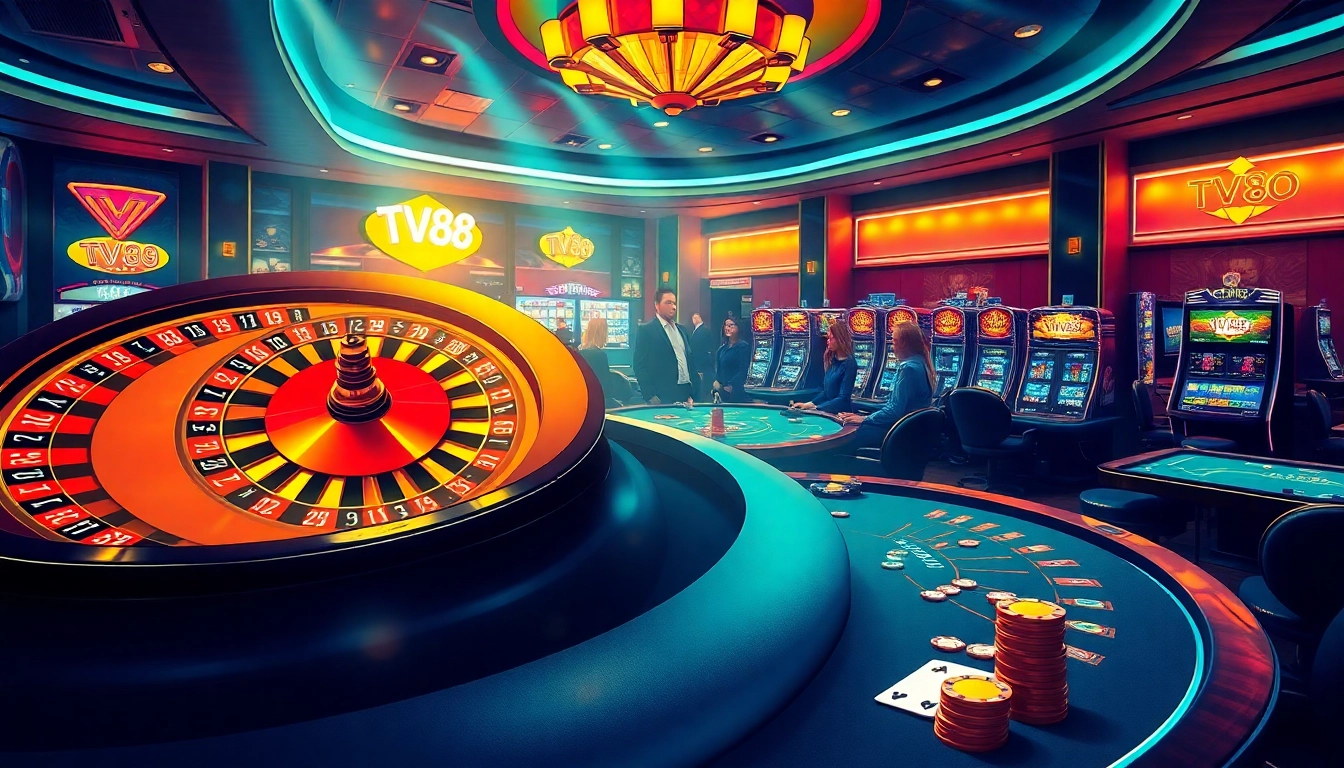 TV88 players enjoy high-stakes games at luxurious casino tables, creating unforgettable gambling experiences.