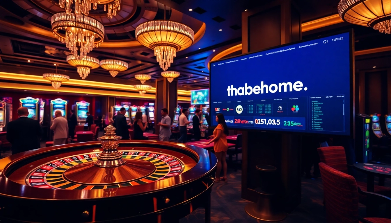Players enjoy exciting games at thabethome.com, showcasing the thrill of online gambling.
