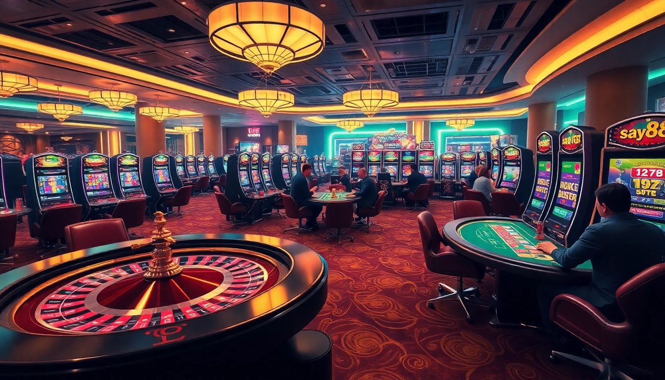 Experience thrilling gaming at say88 with vibrant casino tables and exciting slot machines.