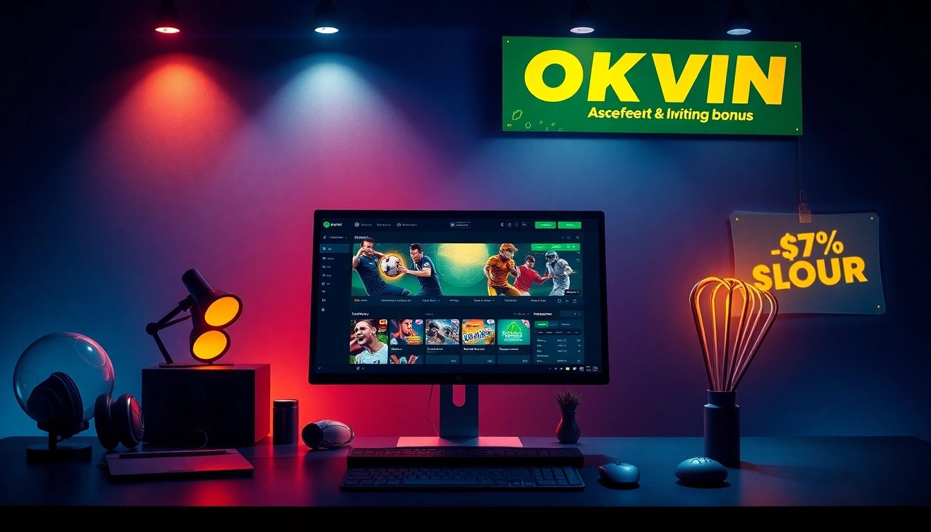Engaging view of OKVIP's online betting platform showing vibrant gaming elements and user-friendly design.