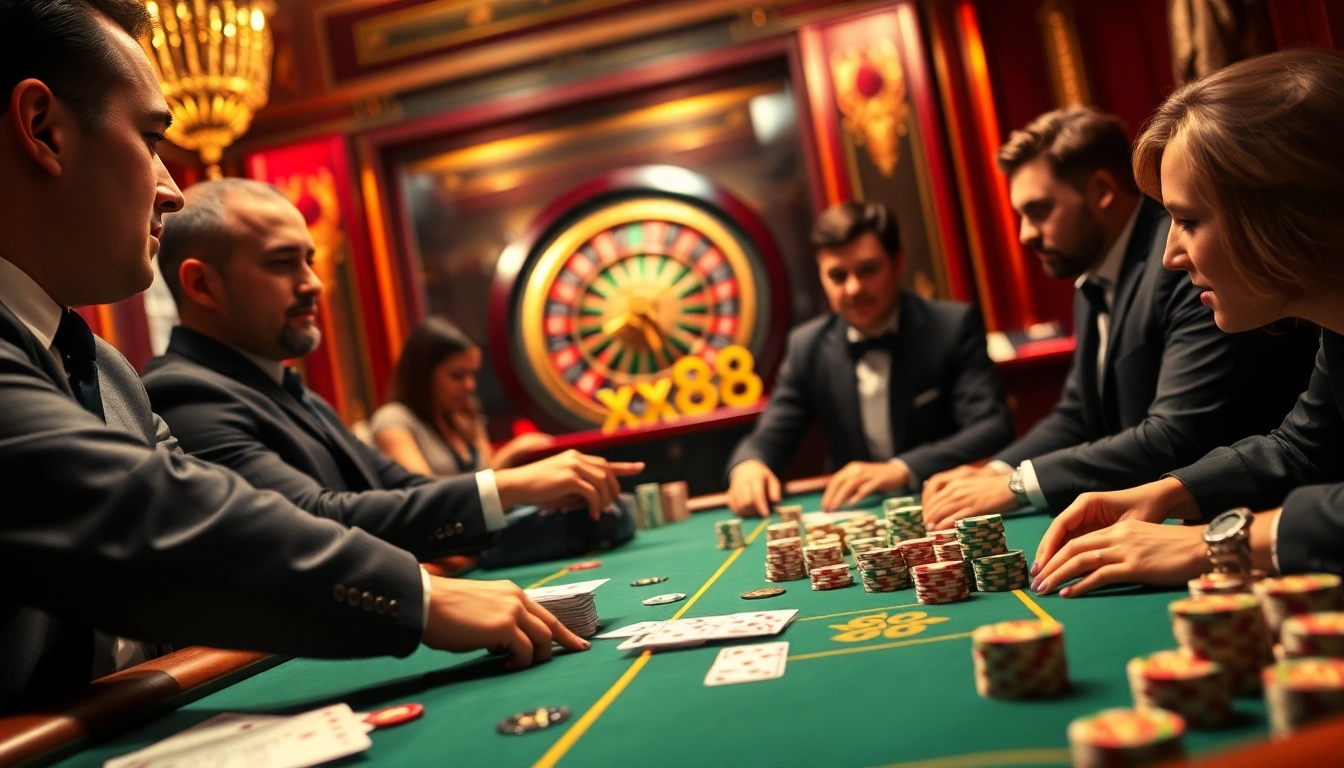 Experience the thrill of xx88 poker with vibrant casino action and luxury gaming ambiance.