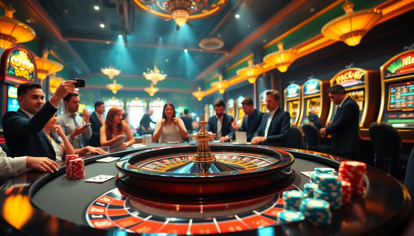 Betting big at luck8 nhà cái uy tín with vibrant casino tables and exciting games.