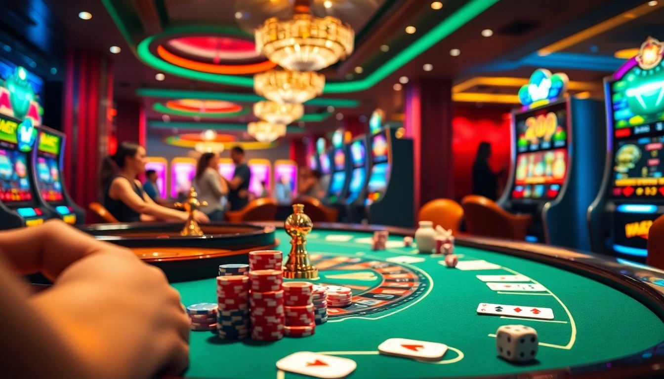Experience the excitement at mm88 casino with vibrant gaming tables and thrilling slot machines.