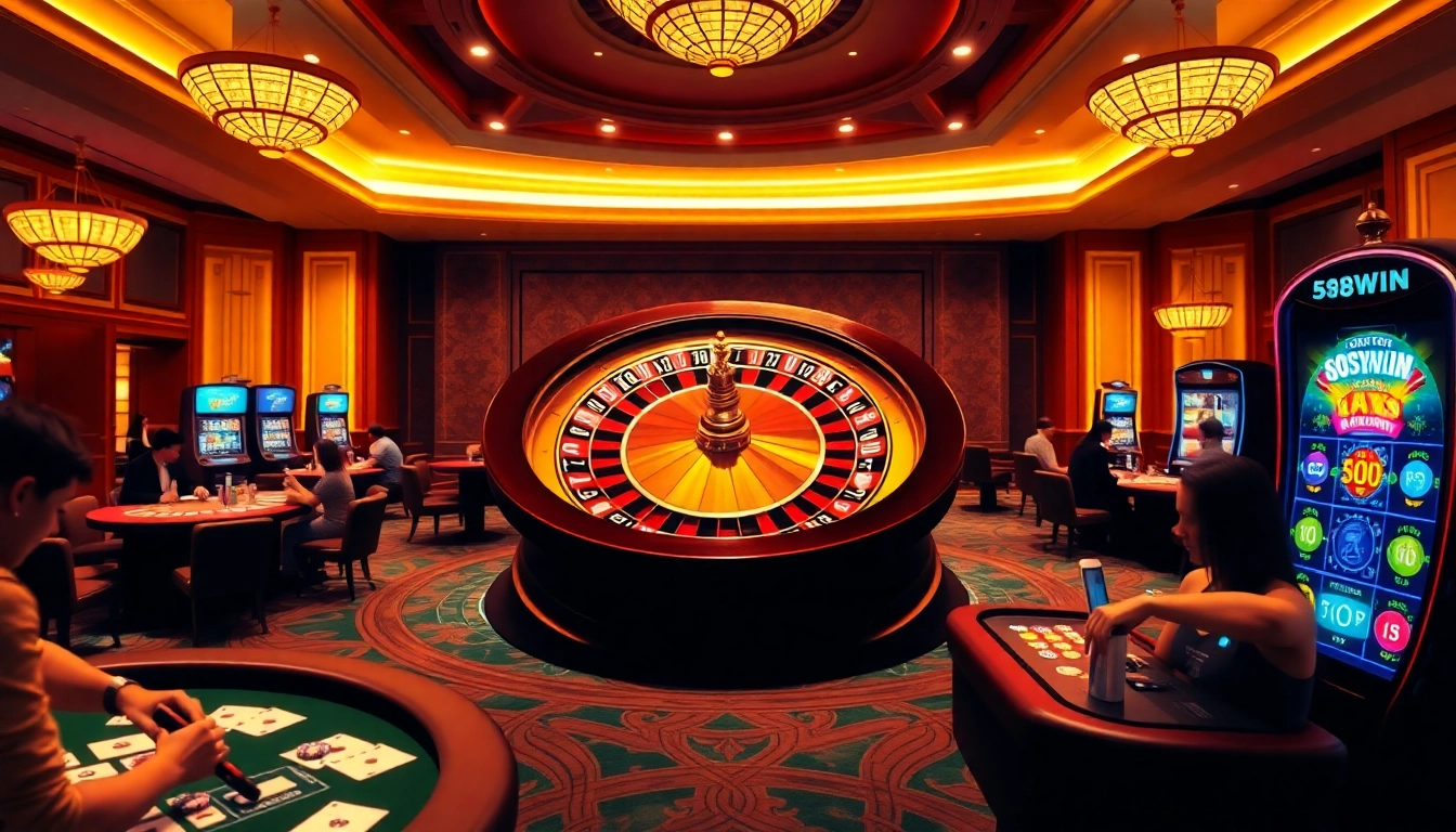 Experience the thrill of betting at 58win, showcasing vibrant casino activities and engaging gameplay.