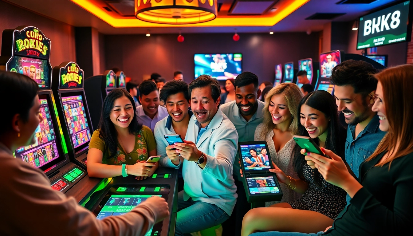 Experience the excitement of online gambling at bk860s.com with vibrant gaming scenes and promotions.