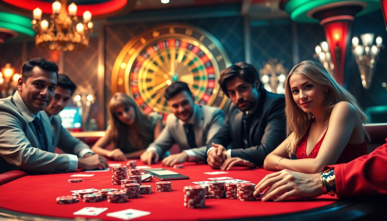 Engaging poker game scene incorporating the online elements of i9bet2h.club for an exciting gambling atmosphere.