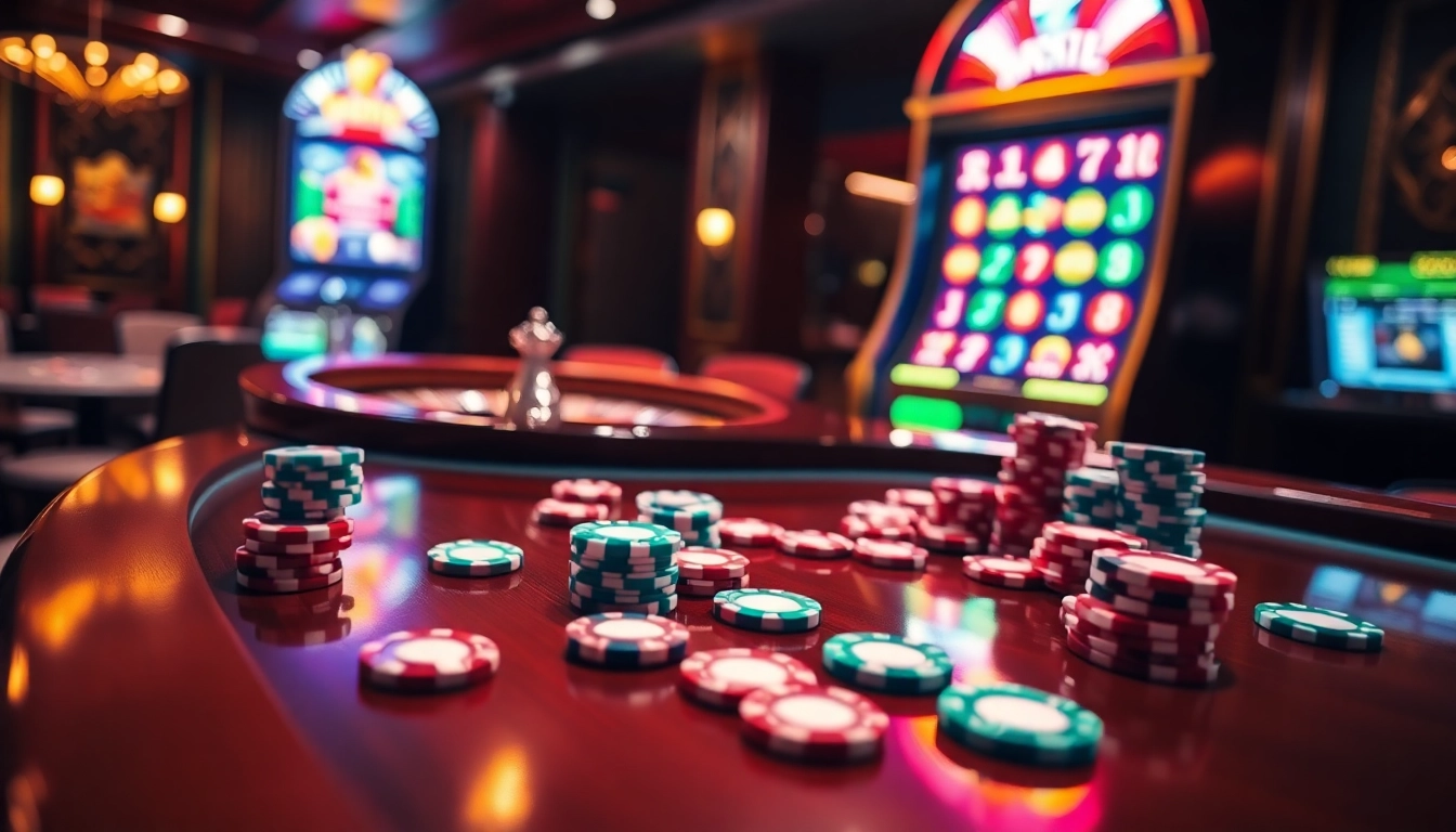 Experience high-stakes gaming excitement at https://onbet11.net/ with this vibrant casino scene.