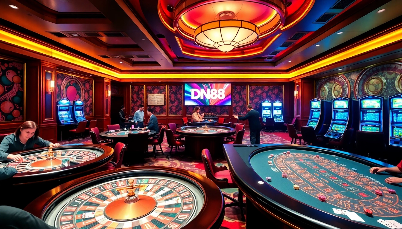 Experience the thrill of dn 88 casino gaming with vibrant action at roulette and blackjack tables.