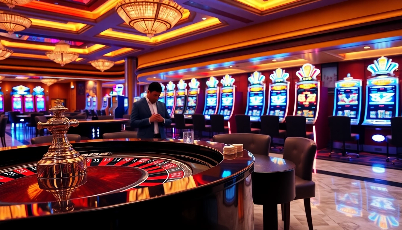 B52-themed slot machine attracting players on a vibrant casino floor.